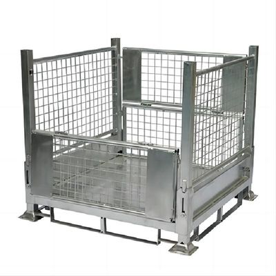 Foldable QF-Turnover Box Mesh Side Panel Storage Unit For Industrial And Warehousing
