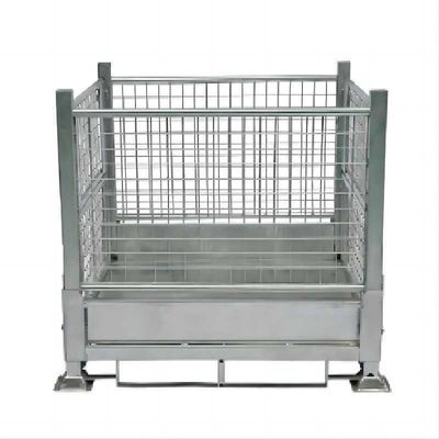 Foldable QF-Turnover Box Mesh Side Panel Storage Unit For Industrial And Warehousing